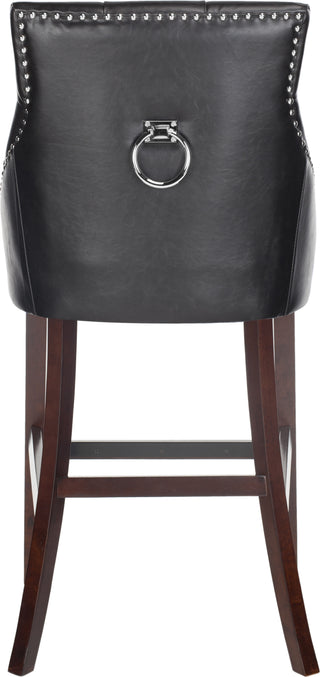 Safavieh Eleni Tufted Wing Back Bar Stool Black Furniture 