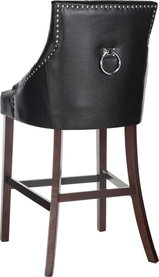 Safavieh Eleni Tufted Wing Back Bar Stool Black Furniture 