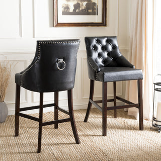 Safavieh Eleni Tufted Wing Back Bar Stool Black  Feature