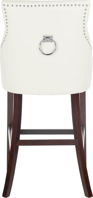 Safavieh Eleni Tufted Wing Back Bar Stool White Furniture 