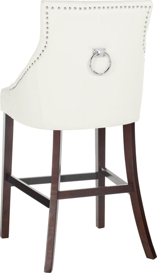 Safavieh Eleni Tufted Wing Back Bar Stool White Furniture 