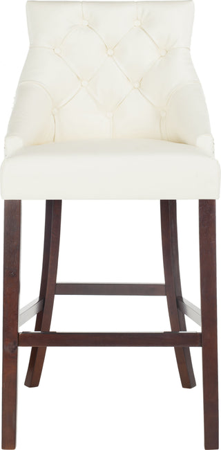 Safavieh Eleni Tufted Wing Back Bar Stool White Furniture main image