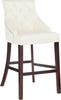 Safavieh Eleni Tufted Wing Back Bar Stool White Furniture 