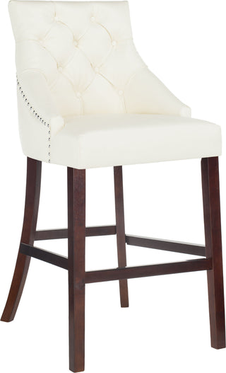 Safavieh Eleni Tufted Wing Back Bar Stool White Furniture 