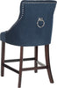 Safavieh Eleni Tufted Wing Back Counter Stool Navy Furniture 