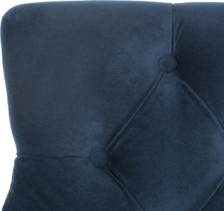 Safavieh Eleni Tufted Wing Back Counter Stool Navy Furniture 