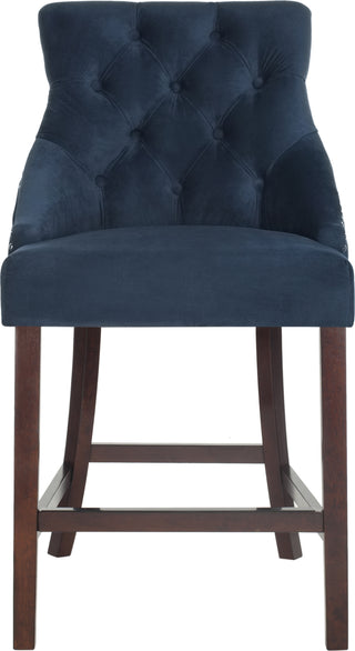 Safavieh Eleni Tufted Wing Back Counter Stool Navy Furniture main image