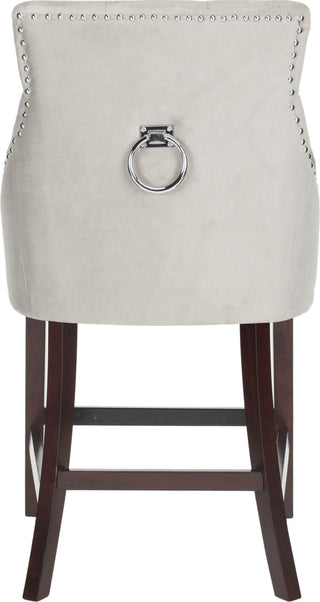 Safavieh Eleni Tufted Wing Back Counter Stool Grey Furniture 