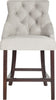Safavieh Eleni Tufted Wing Back Counter Stool Grey Furniture main image