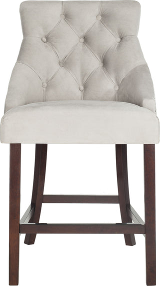 Safavieh Eleni Tufted Wing Back Counter Stool Grey Furniture main image