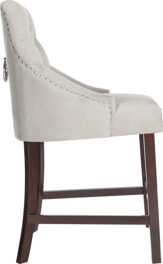 Safavieh Eleni Tufted Wing Back Counter Stool Grey Furniture 