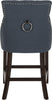 Safavieh Eleni Tufted Wing Back Counter Stool Navy Furniture 