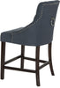 Safavieh Eleni Tufted Wing Back Counter Stool Navy Furniture 