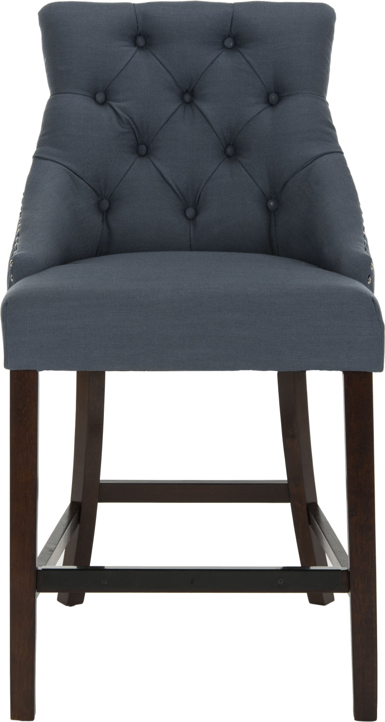 Safavieh Eleni Tufted Wing Back Counter Stool Navy