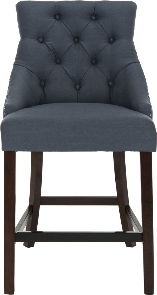 Safavieh Eleni Tufted Wing Back Counter Stool Navy Furniture main image