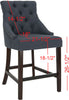 Safavieh Eleni Tufted Wing Back Counter Stool Navy Furniture 