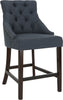 Safavieh Eleni Tufted Wing Back Counter Stool Navy Furniture 