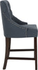Safavieh Eleni Tufted Wing Back Counter Stool Navy Furniture 