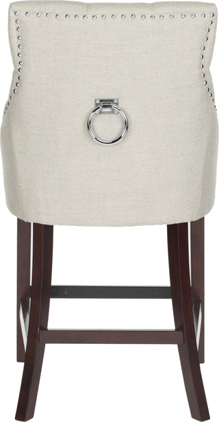 Safavieh Eleni Tufted Wing Back Counter Stool Light Grey Furniture 