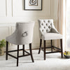 Safavieh Eleni Tufted Wing Back Counter Stool Light Grey  Feature