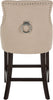 Safavieh Eleni Tufted Wing Back Counter Stool Beige Furniture 