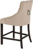 Safavieh Eleni Tufted Wing Back Counter Stool Beige Furniture 