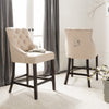Safavieh Eleni Tufted Wing Back Counter Stool Beige  Feature