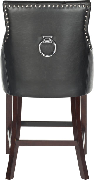 Safavieh Eleni Tufted Wing Back Counter Stool Black Furniture 