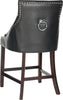 Safavieh Eleni Tufted Wing Back Counter Stool Black Furniture 