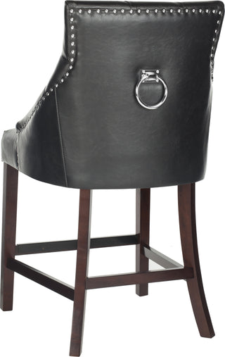 Safavieh Eleni Tufted Wing Back Counter Stool Black Furniture 