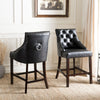 Safavieh Eleni Tufted Wing Back Counter Stool Black  Feature