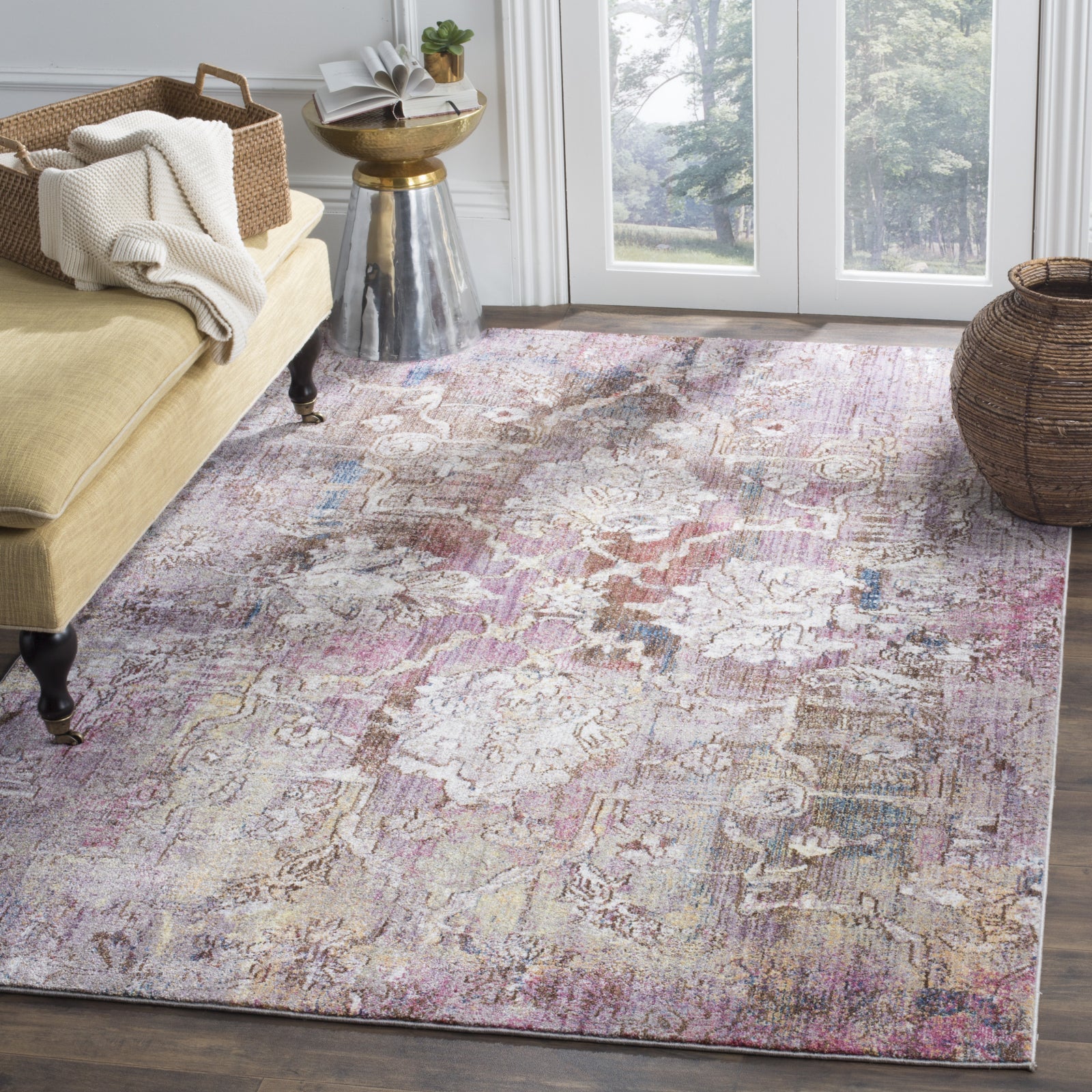 Safavieh Bristol BTL487U Pink/Grey Area Rug – Incredible Rugs and