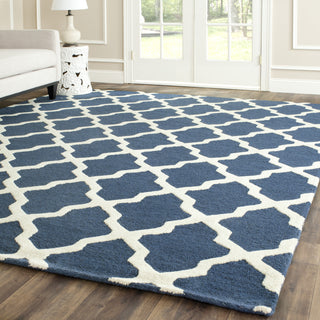 Safavieh Cambridge 121 Navy Blue/Ivory Area Rug Room Scene Feature