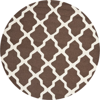 Safavieh Cambridge 121 Dark Brown/Ivory Area Rug Round