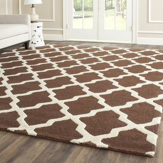 Safavieh Cambridge 121 Dark Brown/Ivory Area Rug Room Scene