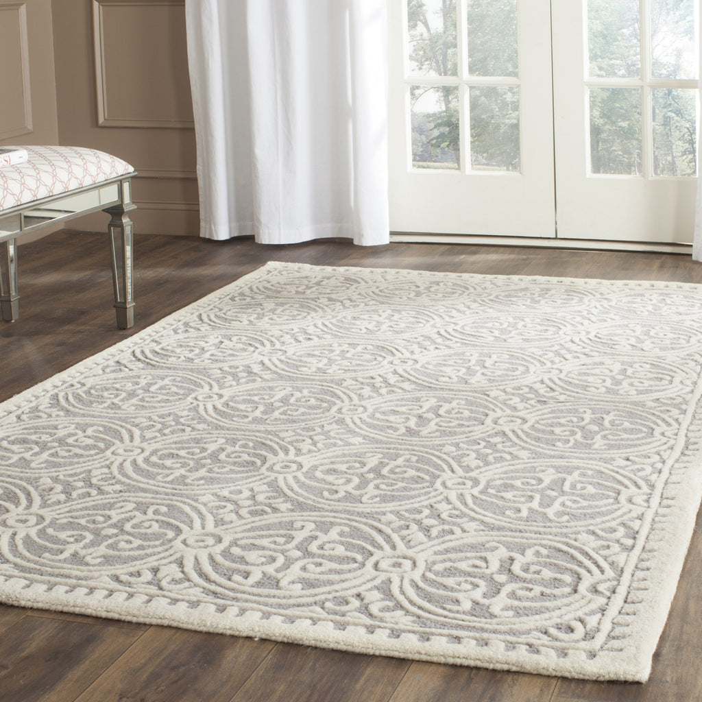 Safavieh Cambridge 123 Silver/Ivory Area Rug – Incredible Rugs and Decor