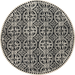 Safavieh Cambridge 123 Black/Ivory Area Rug Round