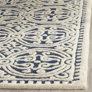 Safavieh Cambridge 123 Navy Blue/Ivory Area Rug Detail