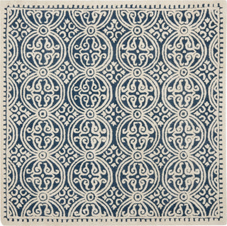 Safavieh Cambridge 123 Navy Blue/Ivory Area Rug Square