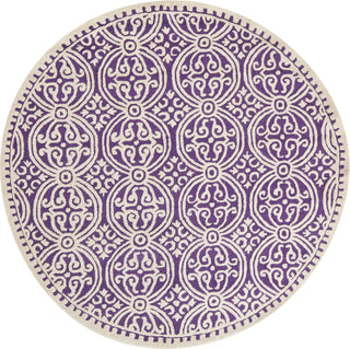 Safavieh Cambridge 123 Purple/Ivory Area Rug Round