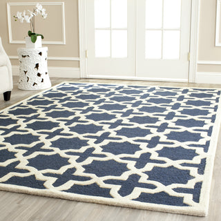 Safavieh Cambridge 125 Navy Blue/Ivory Area Rug Room Scene Feature