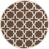Safavieh Cambridge 125 Dark Brown/Ivory Area Rug Round