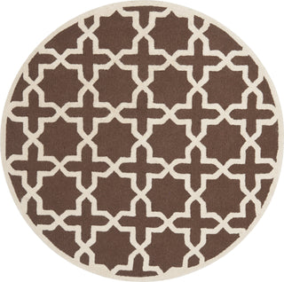 Safavieh Cambridge 125 Dark Brown/Ivory Area Rug Round