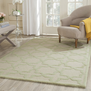 Safavieh Cambridge 125 Ivory/Light Green Area Rug Room Scene Feature