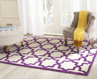 Safavieh Cambridge 125 Ivory/Purple Area Rug Room Scene Feature