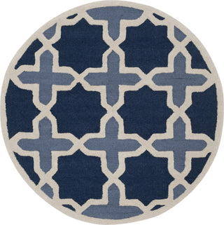 Safavieh Cambridge 127 Blue/Ivory Area Rug Round