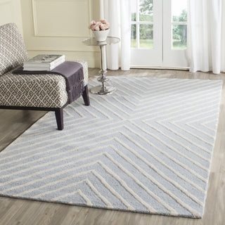 Safavieh Cambridge 129 Light Blue/Ivory Area Rug Room Scene Feature