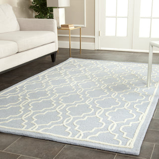 Safavieh Cambridge 131 Light Blue/Ivory Area Rug Room Scene Feature