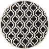 Safavieh Cambridge 132 Black/Ivory Area Rug Round
