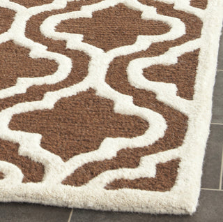 Safavieh Cambridge 132 Dark Brown/Ivory Area Rug Detail